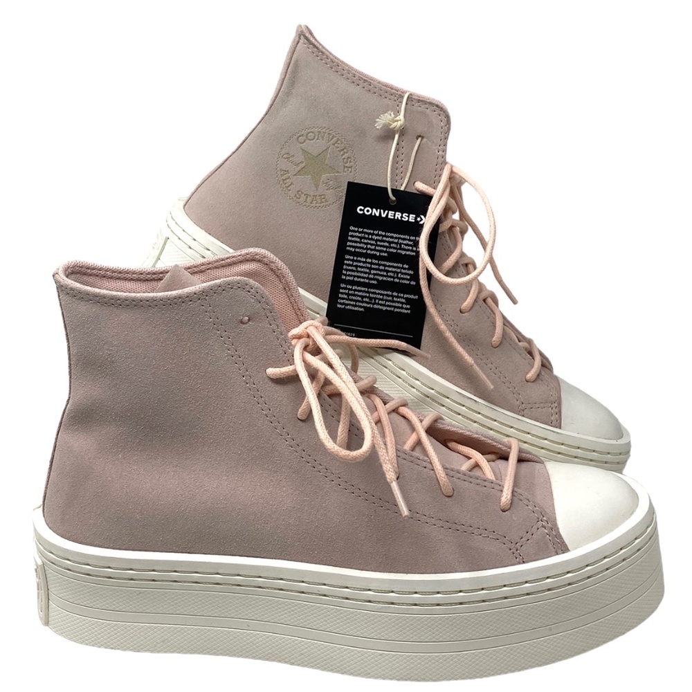 Converse Chuck Taylor Modern Lift Platform Casual Women Shoes Suede Pink A04663C